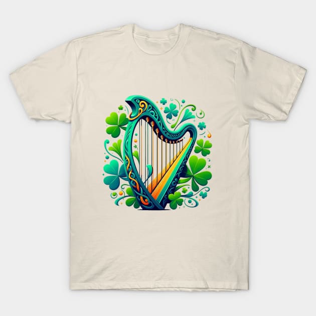 Irish Harp T-Shirt by BukovskyART
